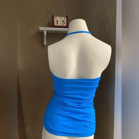 Kenneth Cole Tummy Toner Tankini Top Swimsuit Women’s size S Turquoise blue - Picture 3 of 14